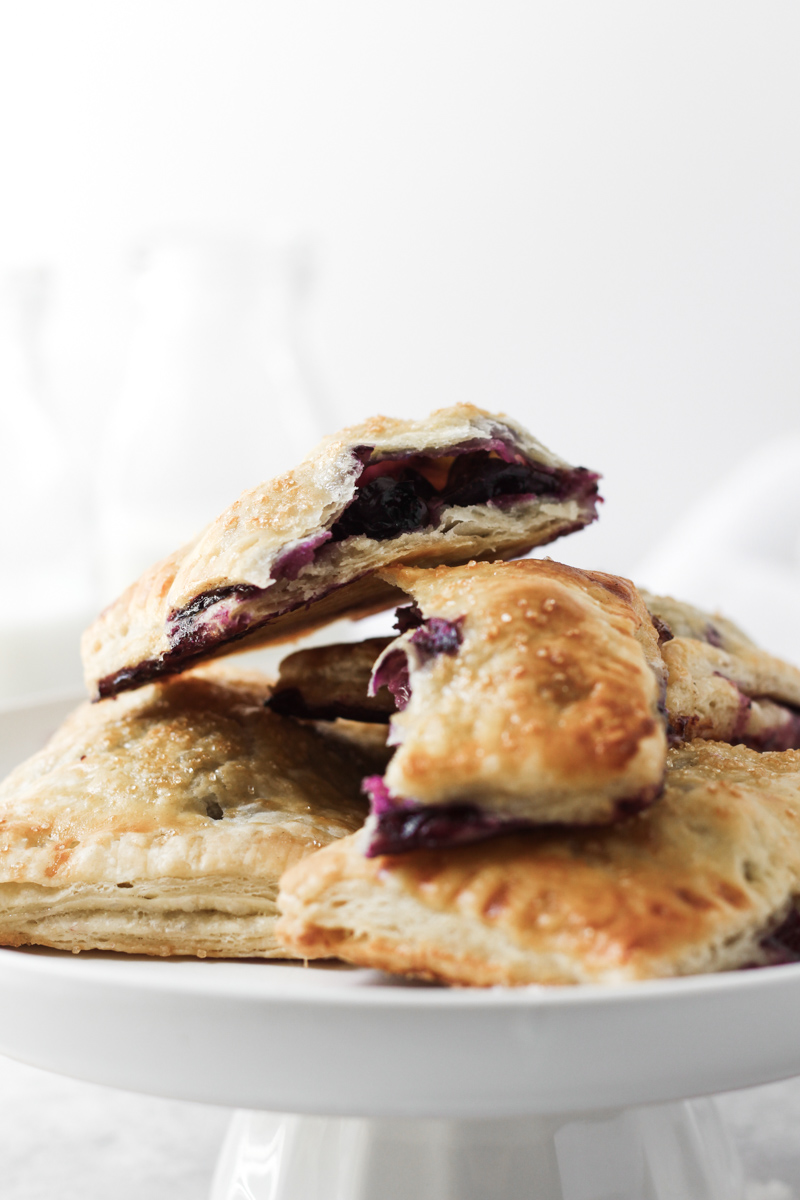 Stack of blueberry hand pies