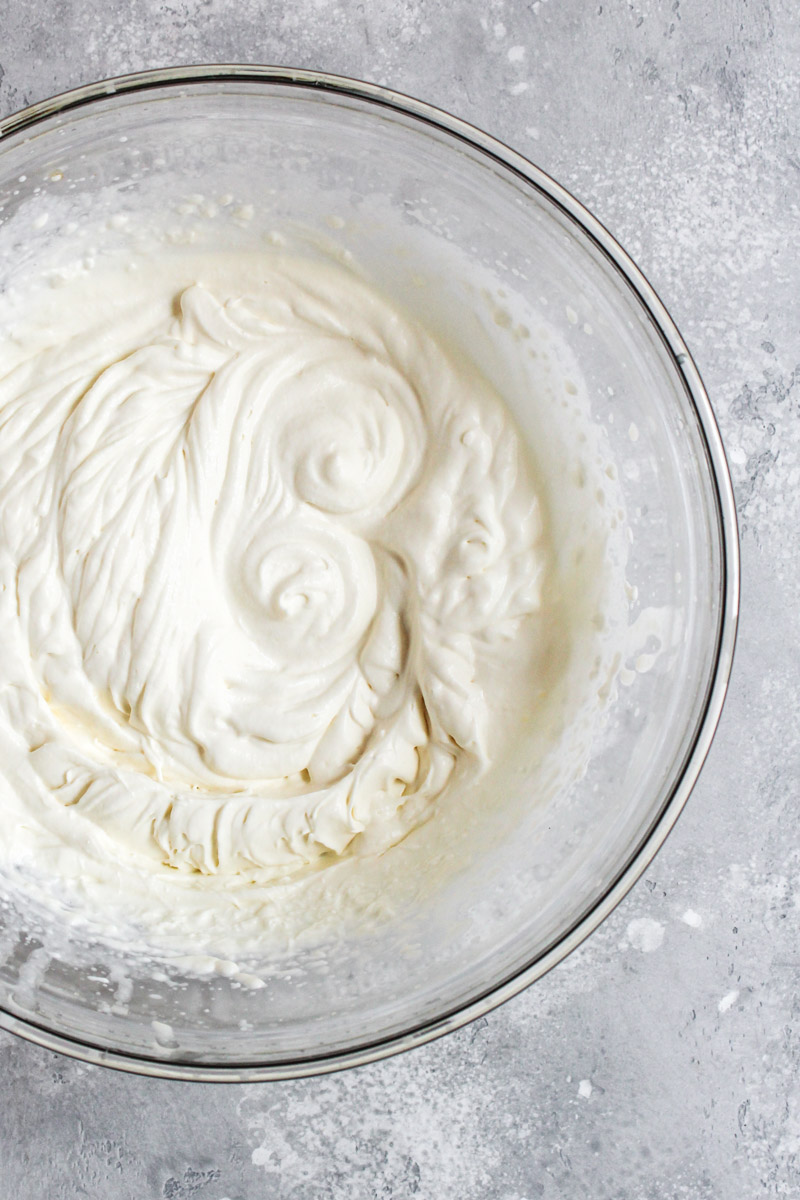 Bowl of homemade whipped cream
