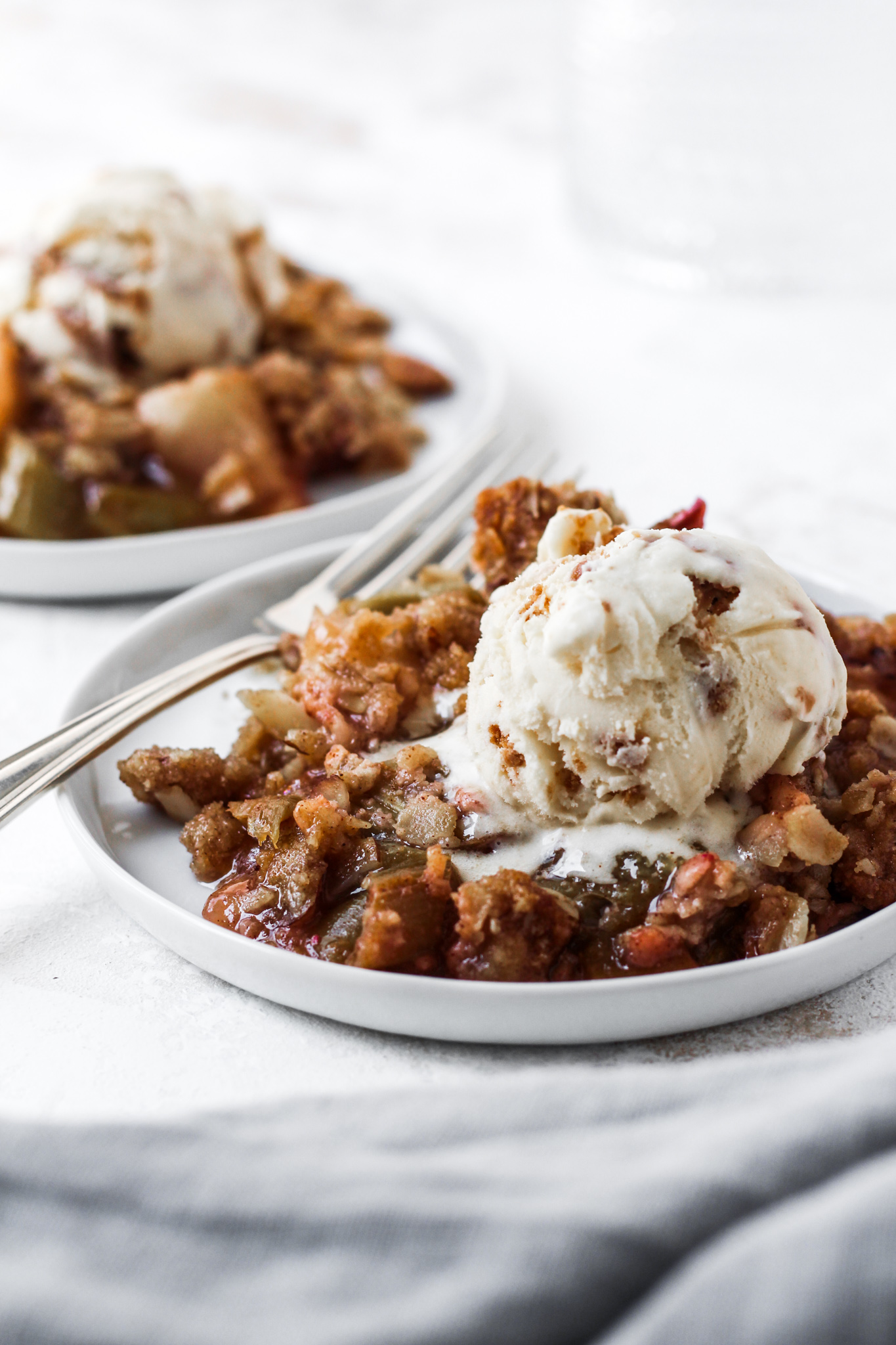 Rhubarb Pear Crisp-6